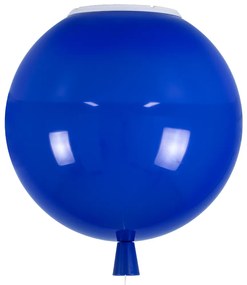 GloboStar BALLOON 00654 Μοντέρνο Παιδικό Φωτιστικό Οροφής Μονόφωτο Μπλε Πλαστικό Μπάλα Φ30 x Υ33cm