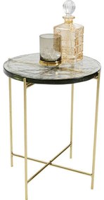 Βοηθητικό Τραπέζι Ice Διάφανο-Χρυσό  40x40x50εκ - Χρυσό