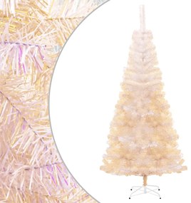 vidaXL Χριστουγεννιάτικο Δέντρο Τεχνητό Ιριδ. Άκρες Λευκό 240 εκ. PVC