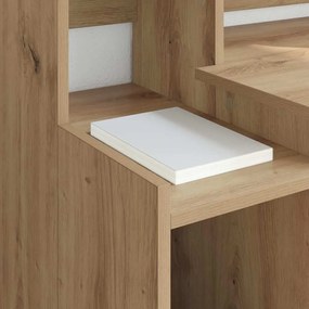 vidaXL Γραφείο με ράφι Artisan Oak 97 x 45 x 90 εκ. Επεξεργασμένο ξύλο