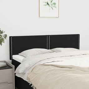vidaXL Κεφαλάρια Μαύρα 144x5x78/88 εκ. Ύφασμα