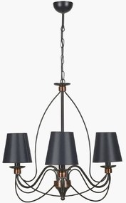 Φωτιστικό Οροφής - Πολυέλαιος Berfin 846STL1440 Φ60x90cm 3xE14 40W Black