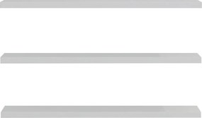 ΣΕΤ 3 ΡΑΦΙΑ ΤΟΙΧΟΥ CASSIUS HM8966.11 ΜΕΛΑΜΙΝΗ ΣΕ ΛΕΥΚΟ 60x14,5 εκ