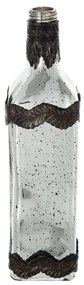 Artekko Artekko Silver Γυάλινο Ασημί Αντικέ Διακοσμητικό Βάζο (7.5x7.5x30.5)cm 70459