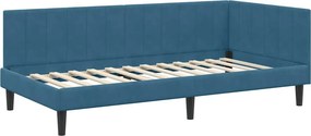 vidaXL Κρεβάτι Γωνίας Μπλε 100 x 200 cm Βελούδο