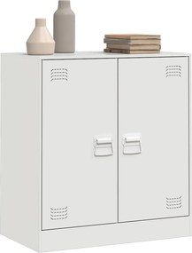 vidaXL Μπουφές Λευκός 67x39x73 εκ. από Ατσάλι