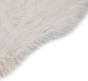 vidaXL Χαλί Λευκό 60 x 90 εκ. από Συνθετική Προβιά