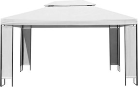 vidaXL Κιόσκι με Φωτάκια LED Λευκό 3 x 4 μ.