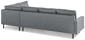 Γωνιακός Καναπές Seattle N100, Γκρι, 268x189x80cm, 87 kg, Πόδια: Μέταλλο | Epipla1.gr