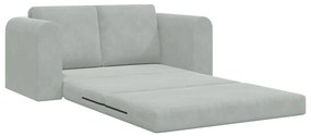 vidaXL Καναπές Κρεβάτι 2 σε 1 Ανοιχτό Γκρι 148x71x83 cm Βελούδο