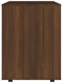vidaXL Ντουλάπι Με Ροδάκια Καφέ Δρυς 60 x 53 x 72 εκ. Επεξεργ. Ξύλο