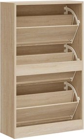 vidaXL Παπουτσοθήκη Sonoma Δρυς 63x24x103 εκ. από Επεξεργασμένο Ξύλο