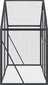 vidaXL Κλουβί Ανθρακί 179 x 100 x 185 εκ. από Αλουμίνιο
