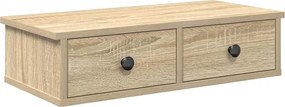 vidaXL Ράφι τοίχου με συρτάρια Δρυς sonoma 60x28x15 cm