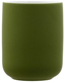 Ποτήρι Μπάνιου Πήλινο Olive Series Λαδί 7.5x7.5x9.7cm - Estia