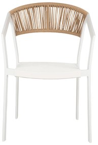 ΠΟΛΥΘΡΟΝΑ ΑΛΟΥΜΙΝΙΟΥ ΛΕΥΚΗ PE RATTAN TEXTLINE 45x63x82Υεκ.HM5891.02 - HM5891.02