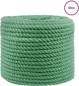 vidaXL Σχοινί Από Τζute 10 mm Πράσινο 100% Τζούτα Tossa