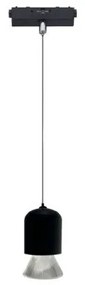 Μαγνητικό Κρεμαστό Φωτιστικό Ράγας Ultra Thin LED 7W 3CCT Φ6,2cm InLight-TMU0250-Black-Μαύρο TMU0250-Black