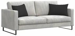 vidaXL Μαξιλάρι Καναπέ 2 pcs Μαύρο 60 x 40 cm ύφασμα