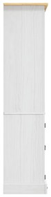 vidaXL Έπιπλο Τηλ. Μεξικ. Στιλ Corona Λευκό 80x40x170 εκ. Ξύλο Πεύκου