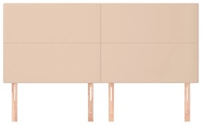 vidaXL Κεφαλάρια Κρεβατιού 4 τεμ. Καπουτσίνο 90x5x78/88 εκ. Συνθ.Δέρμα