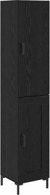 vidaXL Highboard Μαύρη Οξυά 34,5 x 34 x 180 εκ. Επεξεργασμένο ξύλο