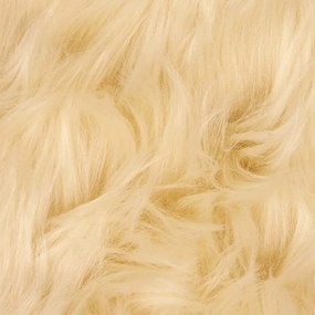 vidaXL Χαλί από τεχνητό πρόβειο δέρμα TAFALLA Κρεμ Ø 160 cm