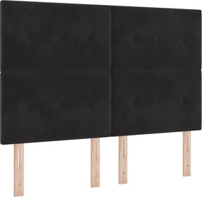 vidaXL Κεφαλάρι Μαύρο 160 cm Βελούδο