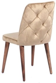 Καρέκλα LOTUS ξύλο φυσικό χρώμα /ύφασμα ATLAS LİMA 07 - Βελούδο - 783-1109