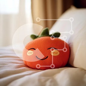 Intra Συλλεκτικό Ξύλινο Παζλ Plywood 4mm - Χαριτωμένο βελούδινο παιχνίδι ντομάτας στο κρεβάτι Σε Ξύλινο Κουτί - Διαστάσεις: 10x10 cm – 25 κομμάτια