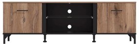 Έπιπλο TV Corsica 170 Flagstaff Oak - Μαύρο 170,5x42x53,5 εκ. 170.5x42x53.5 εκ.