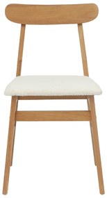 vidaXL Καρέκλα τραπεζαρίας 2 pcs Φυσικό και Ανοιχτό