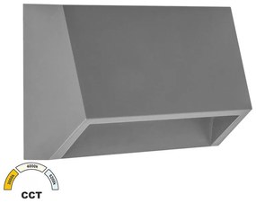Adeleq Φωτιστικό LED PC Επίτοιχο Εμμέσου Φωτισμού Κυρτό Ορθογώνιο 2W CCT IP65 Γκρι 3-97868