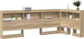 vidaXL Κεφαλάρι Αποθήκης με ράφι Δρύς Sonoma 80 cm Επεξεργασμένο ξύλο