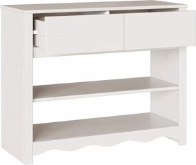 vidaXL Τραπέζι κονσόλας με συρτάρι Drammen Λευκό 89,5 x 37 x 73 εκ