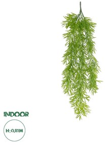 GloboStar® Artificial Garden HANGING BARLEY 20857 Τεχνητό Διακοσμητικό Κρεμαστό Φυτό Κριθάρι Μ26 x Π15 x Υ81cm