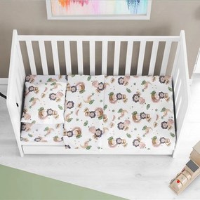 Σεντόνια Βρεφικά Lion 532 (Σετ 3τμχ) Beige DimCol Cradle 120x160cm 100% Βαμβάκι