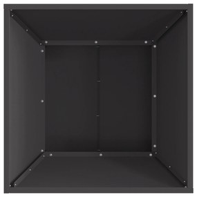 vidaXL Τζάκι Τετράγωνο Μαύρο 60x60x35 εκ. Ατσάλι
