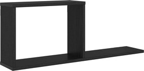 vidaXL Κρεμαστά ράφια Μαύρη Δρυς 80 x 15 x 30 εκ Επεξεργασμένο Ξύλο