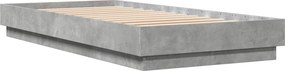 vidaXL Κρεβάτι δαπέδου Γκρι Σκυροδέματος 80 x 200 cm