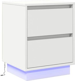 vidaXL Κομοδίνο 2 pcs Λευκό 39 x 34,5 x 50 εκ. Επεξεργασμένο ξύλο