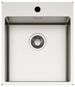 Νεροχύτης κουζίνας ανοξείδωτος COMPASS 400 Satinato ELLECI 44x51cm