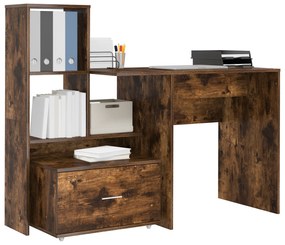 vidaXL Γραφείο Καπνιστή δρυς 131.5 x 50 x 106.5 εκ. Επεξεργασμένο ξύλο