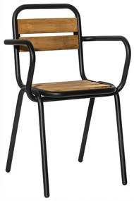 Καρέκλα Texas/P 02-00-1101 48x55x82cm Black-Walnut
