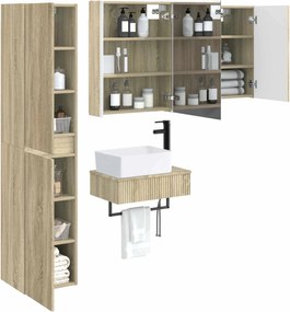 vidaXL Σετ Επίπλων Μπάνιου 5 pcs Sonoma Δρυς
