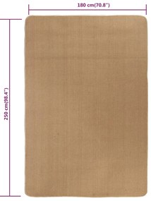 vidaXL Χαλί 180 x 250 εκ. από Γιούτα με Υπόστρωμα από Λάτεξ
