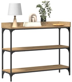 vidaXL Τραπέζι Κονσόλας με ράφι artisan δρυς 100 x 30 x 80 εκατοστά
