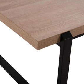 Τραπεζάκι σαλονιού SHABEN C9585.03 MDF Σονόμα με Μαύρη Μεταλλική Βάση 120x56X45Yεκ. 120x56x45 εκ.