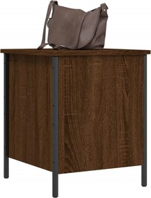 vidaXL Παγκάκι Αποθήκευσης Καφέ Δρυς 40x42,5x50 εκ. από Επεξ. Ξύλο