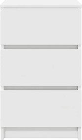 vidaXL Κομοδίνα με 3 συρτάρια 2 τεμάχια Λευκό 39x35x65 εκ.